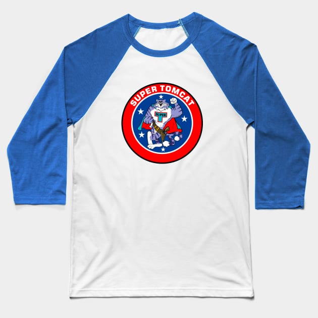 F-14 Tomcat - Super Tomcat - Clean Style Baseball T-Shirt by TomcatGypsy